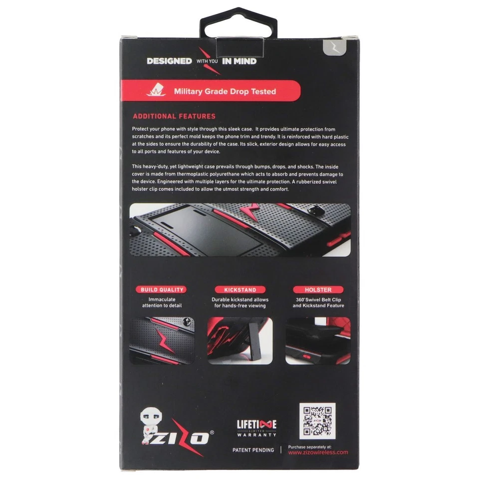 Funda y funda serie ZIZO Bolt para Motorola Moto G4 Play - Azul/Negro Foto 2 de 2