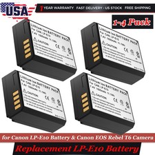1-4 PCS Replacement Battery for Canon LP-E10 LC-E10 Canon EOS Rebel T7 DSLR