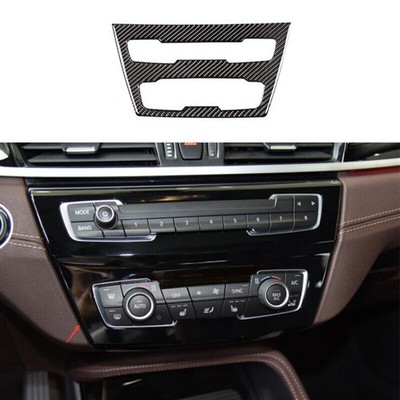For BMW X2 F39 2018-2021 Real Carbon Fiber Central Volume CD Switch Panel Cover