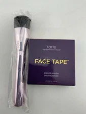 Tarte Face Tape 16-Hour Pressed Powder with Sponge & Tarte Brush Retails $67