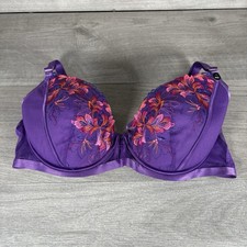 Ann Summers Bra The Artemis Bright Purple Padded Patterned Size 40D Brand New