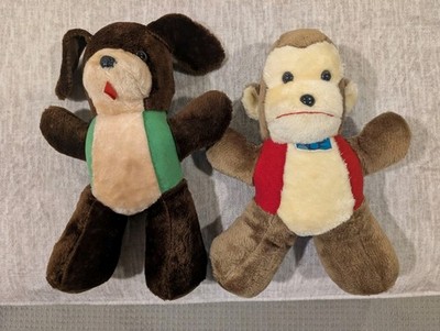 Shalom Toy Co vintage Monkey And Dog plush 