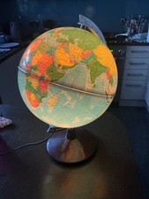 Lampada Globo Tecnodidattica Vintage Mappa del Mondo Luce Made in Italy Modello PA 25 DL