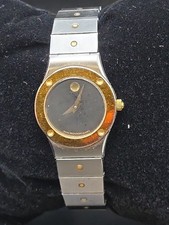 Orologio da donna Movado Museum 23 mm quadrante nero bracciale gemme quarzo svizzero