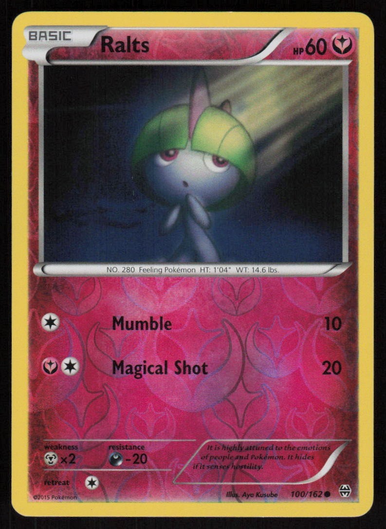 Ralts 100/162 Reverse Holo BREAKthrough Pokemon TCG Near Mint