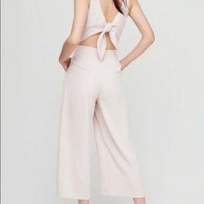 Aritzia Wilfred Ecoulement Tie Back Jumpsuit Pale Pink, Women's Size 0