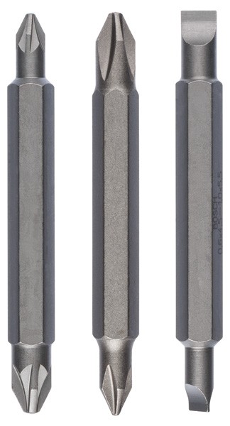 Bosch Doppelklingenbit-Set, 3-Teilig, PH1, PZ1, S 0,6X4,5, PH2, PZ2, S1,0X5,5,-image