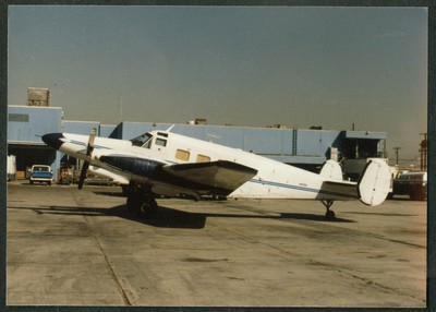 North Continent Airfreight Turbo Beech 18 airline airliner tarmac snapshot LAX