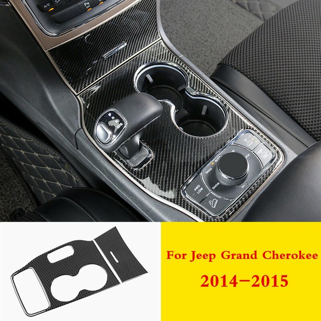 For Jeep Grand Cherokee 20142015 Real Carbon Fiber Water Cup Holder
