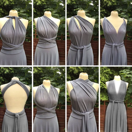 Maxi Vestido Damas Cóctel Fiesta Baile de graduación Vestido Cuello Halter Dama de honor Boda Largo* - Imagen 7 de 29