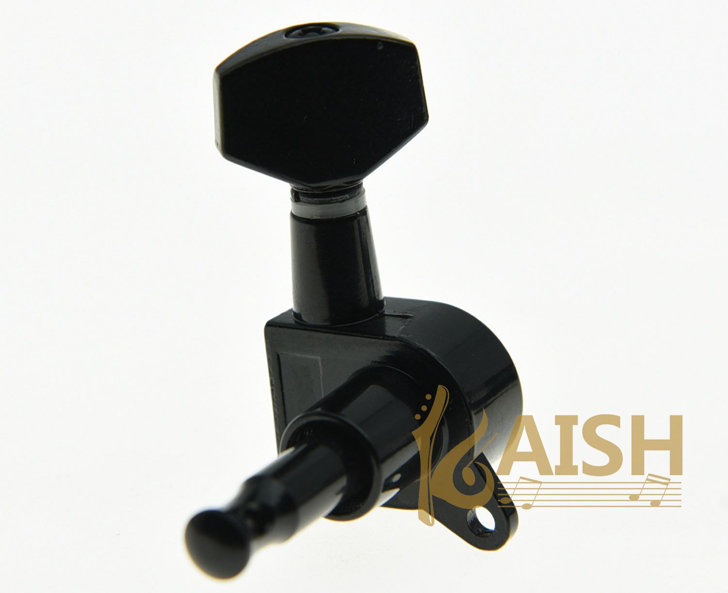 Black Tuning Pegs 6-in-line Machine Heads Chitarra elettrica 6L per mancini foto 2
