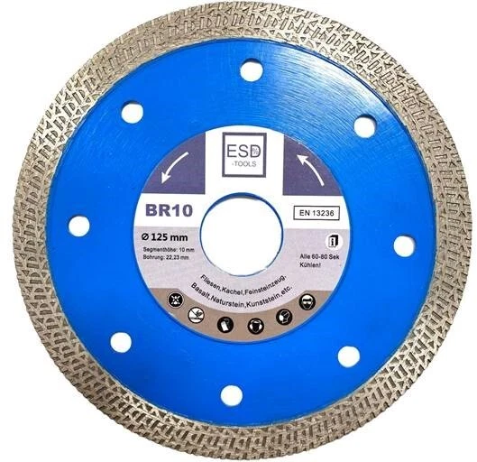 Diamantscheibe 115 125 Fliesen Feinsteinzeug Granit Diamant-Trennscheibe dünn - Bild 2 von 4