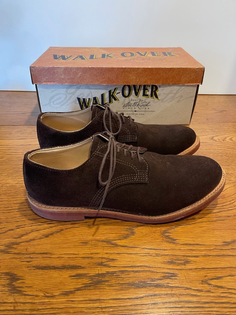 Walk-Over men’s Derby Shoes size 10M in Stone suede and Orange by Geo E Keith WALK-OVER Geo. E Keith Brown Suede Derby Shoes Oxfords Men main image 3