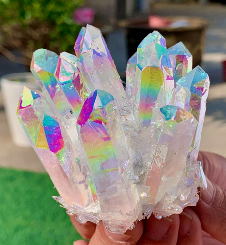 600-700g Grande Nuevo Raro Encontrar Angel Aura Cuarzo Cristal Druzy Cluster Colección - Imagen 3 de 7