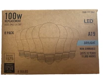 (8-Pk) LED A19 Non-Dimmable LED Light Bulb Daylight 100-Watt Equivalent