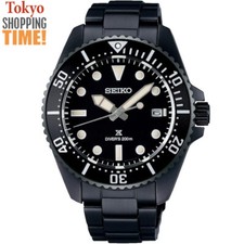 Seiko Prospex SBDJ065 BLACK Solar Diver 200m Stainless Steel Men Watch NEW BOX