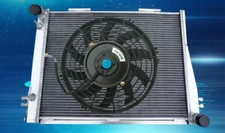Alu Radiator+FAN For BMW 5 E28 525 i/528 i/533 i/535 i;6 E24 628/633/635 CSi AT