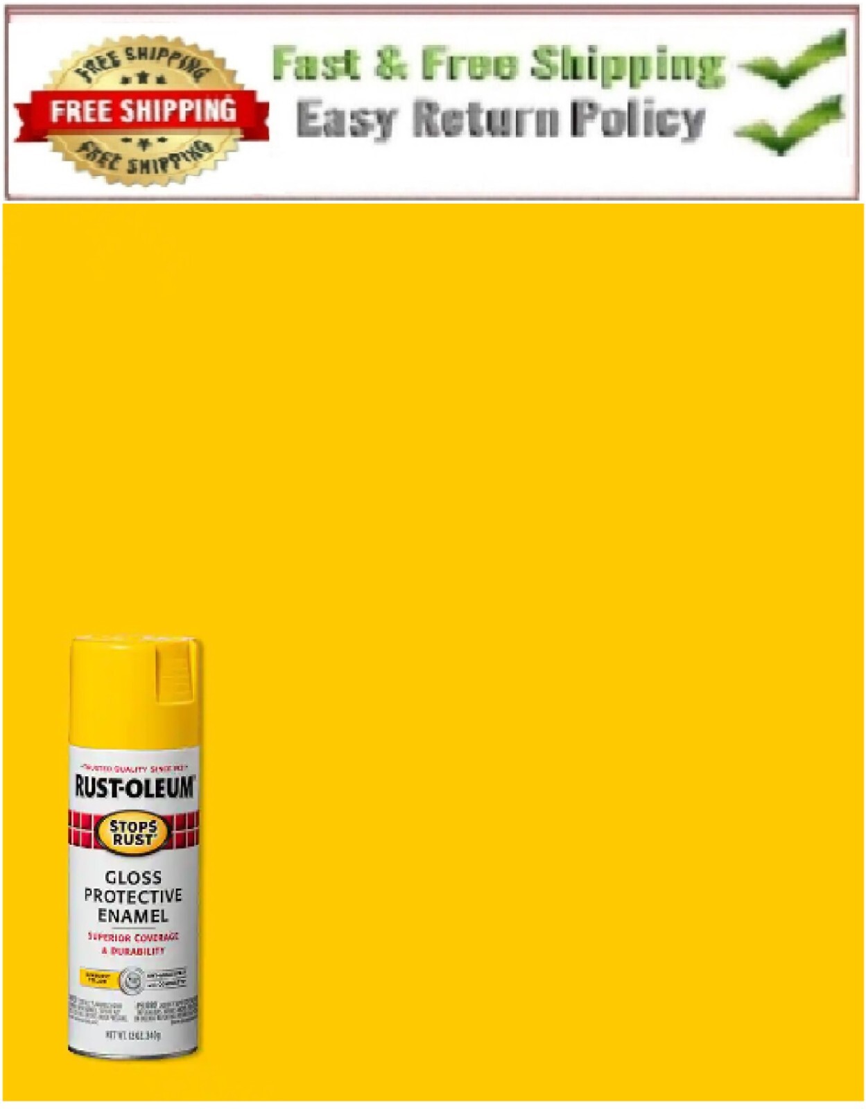 12 Oz. Protective Enamel Gloss Sunburst Yellow Spray Paint eBay