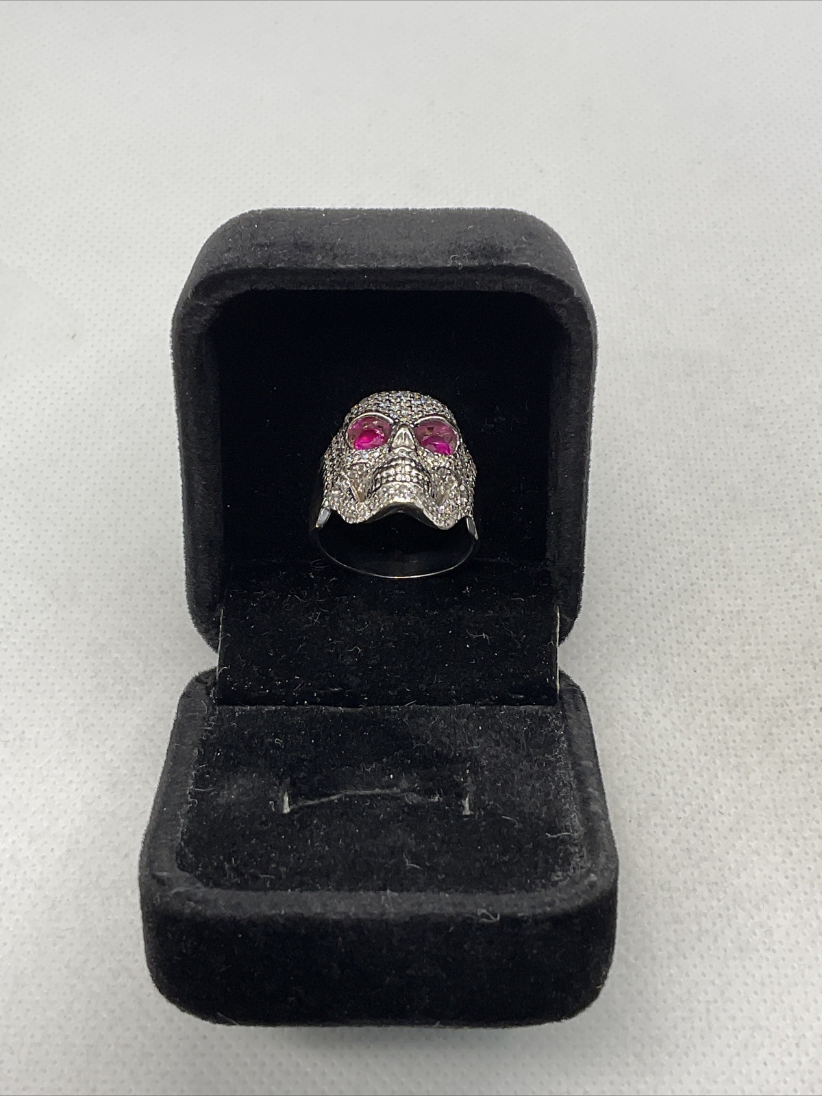 IMPRESSIVE Solid 14K White Gold Created Ruby & Ge… - image 15