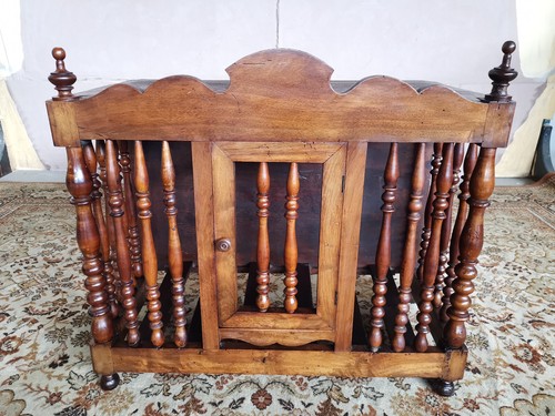 MOBILE PORTA PANE IN NOCE LUIGI FILIPPO INTEGRO ORIGINALE EPOCA 800' RESTAURATO - Foto 7 di 24