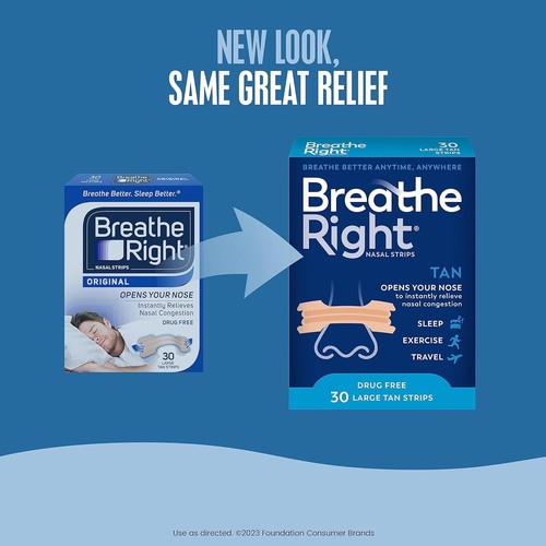 Breathe Right Nose Strips to Reduce Snoring and Relieve Nose Congestion 30 count - Picture 6 of 7