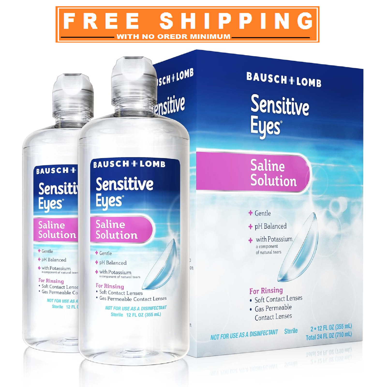 Bausch & Lomb Sensitive Eyes Contact Lens Solution, 12 Fl Oz
