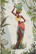 African Tribal Lady Counted Cross Stitch Chart No. 3-426/1 