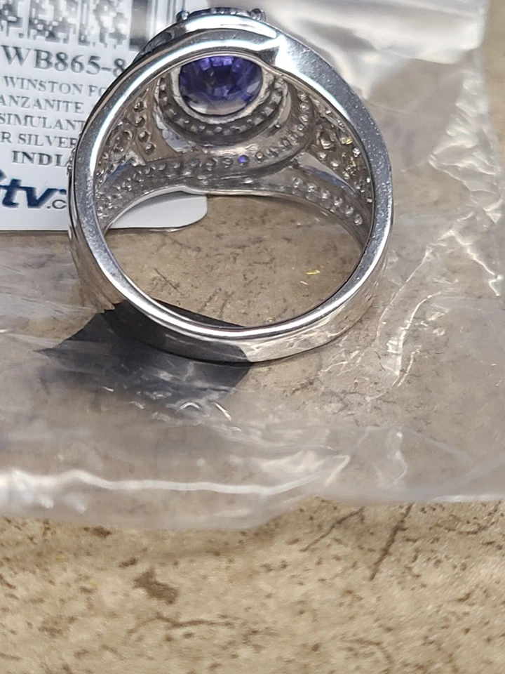 Charles Winston For Bella Luce Blue And White Cubic Zirconia Rhodium Over Silver - Image 3 of 3