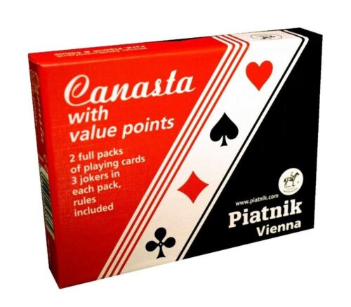 Canasta Playing Cards with Value Points Piatnik 1 Full Set Traditional Game Toys - Picture 1 of 3