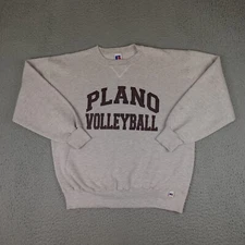 Vintage Russell Athletic Sweatshier Mens Large Gray Crewneck Volleyball USA Made