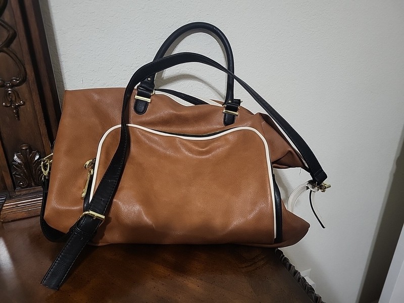 Weekender Travel Large Tote Madden Girl Glamm Book Bag Crossbody Double Handles 