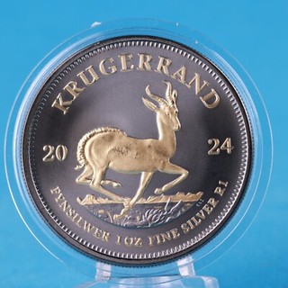 Südafrika Krügerrand 2024 Ruthenium Gildet 1 Oz Silber