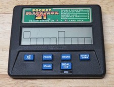 RADICA POCKET BLACKJACK 21 HANDHELD ELECTRONIC CASINO GAME MODEL 1350