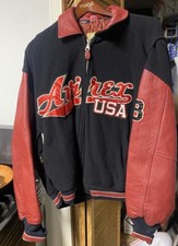 Avirex Varsity Wool Leather Jacket Mens 3XL B...