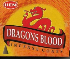 HEM DRAGONS BLOOD INCENSE CONES 10 CONES PER BOX 