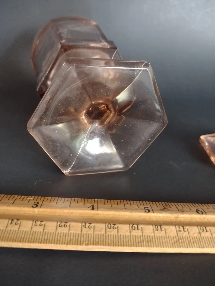 Набор из 2 винтажных кубков Fostoria Peach Pink Virginia со льдом чай вода - Изображение 4 из 4