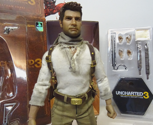 Nathan Drake Uncharted 3 Scale 1/6 Playstation Official Product Sideshow 2014 - Foto 7 di 15