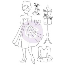 Julie Nutting - Kelly Doll Cling Stamp Prima Marketing Mixed Media 913014