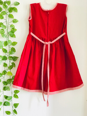 girls red casual dress Girls Red and Pink Roses Maxi Dress- Maxi Dress, Gift for her, school