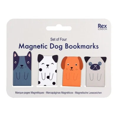 DOTCOMGIFTSHOP Rex London MAGNETIC DOG BOOKMARKS (SET OF 4)