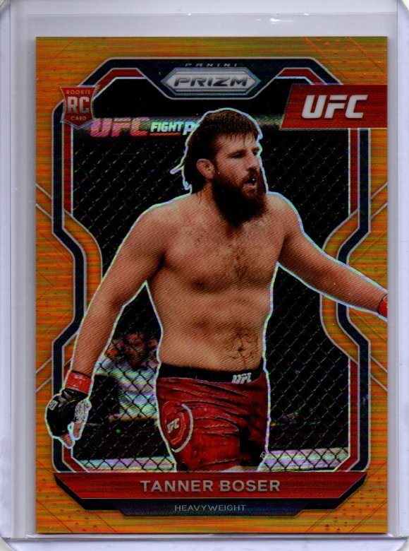 TANNER BOSER 2021 PANINI PRIZM UFC ORANGE PRIZM RC #D 22/99