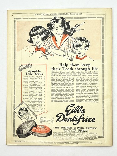 Vintage Punch Magazine - Mar 12, 1924 - Cartoon - Advertisements - Satire - News - Picture 2 of 2