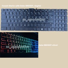 for MSI GT72 GS60 GS70 WS60 GE62 Keyboard French Clavier Color Backlit Crystal