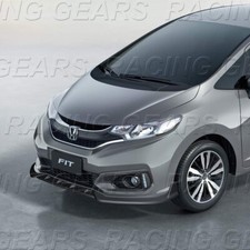 For 2018-2021 Honda Fit Unpainted Black Jdm Front Bumper Body Kit Spoiler Lip