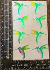 Mrs Grossman JUMBO Opal Hummingbird 8 Vintage 1986 RARE Stickers HTF 2.5"