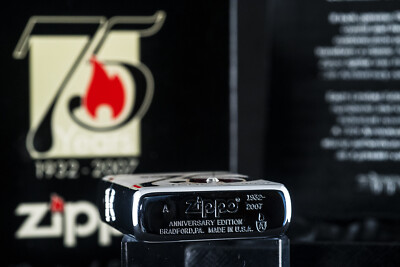 RARE 2007 75th Anniversary Commemorative Zippo Limited Edition