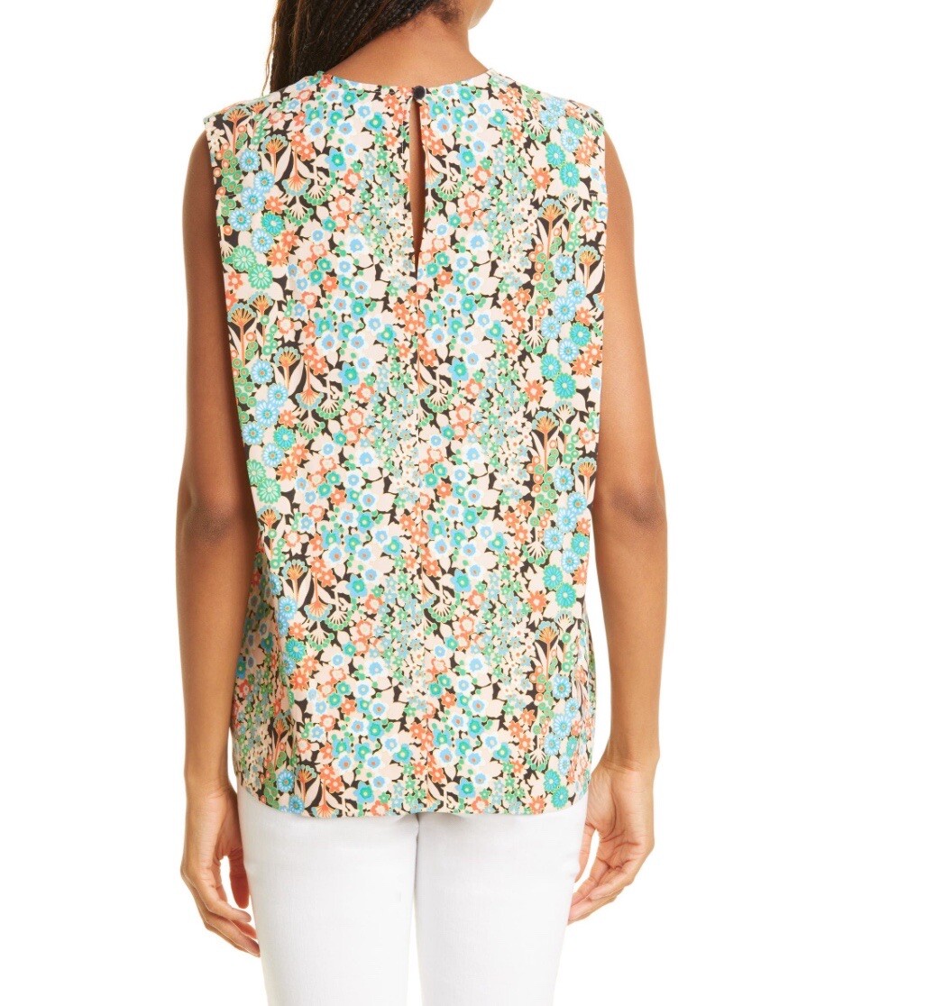 NWT Ted Baker Women's Floral Nelliy Sleeveless Top With Shoulder Detail Size 0 image 3