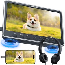 12 Inch IPS Screen Car Headrest Monitor TV DVD Media Player USB SD With Headsets