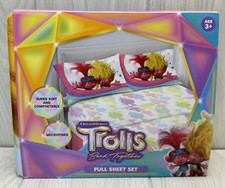 Trolls Dreamworks Full Sheet Set Including Pillowcases Microfiber