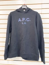 A.P.C. LA Sweat Hoodie in Noir SIZE XL